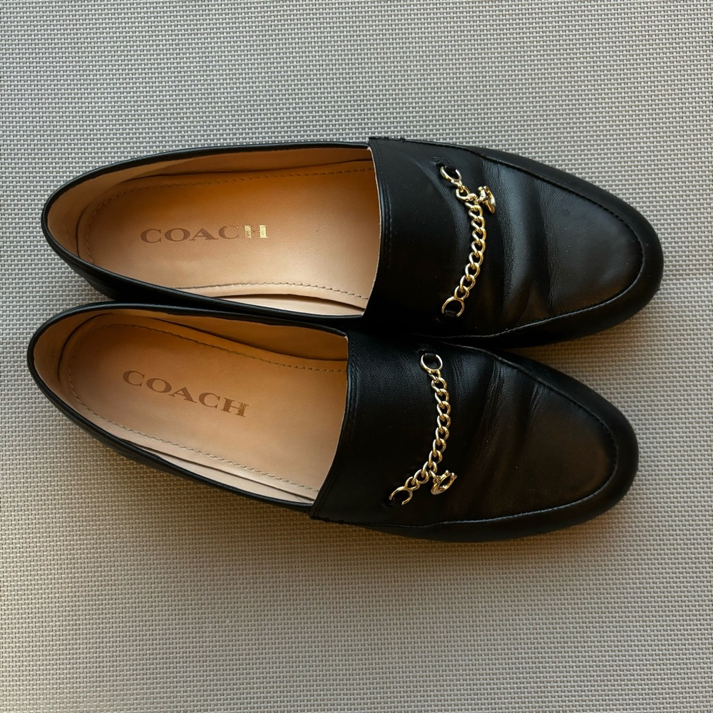 Coach Hannah Leather Loafer in Black Size US 7.5 - Used